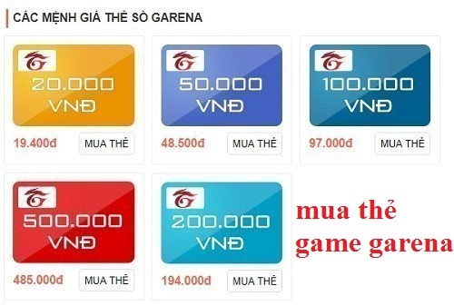 Tìm hiểu về thẻ garena và các cách mua thẻ garena đơn giản